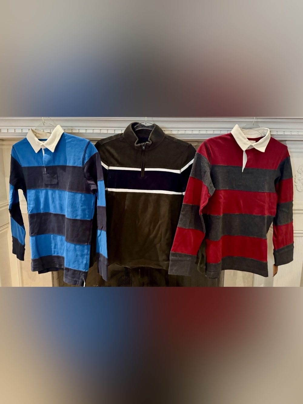 Set Of 3 Boys Urban Pipeline Long Sleeve Rugby Shirts Sweaters - Size Medium